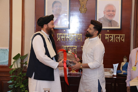 नई दिल्ली में अफगानिस्तान के कृषि मंत्री ने चिराग पासवान और पबित्रा मार्गेरिटा से की मुलाकात नई दिल्ली में अफगानिस्तान के कृषि मंत्री ने चिराग पासवान और पबित्रा मार्गेरिटा से की मुलाकात