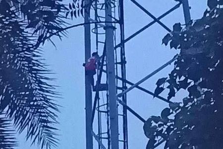 प्रेमिका ने तोड़ा रिश्ता तो नाराज होकर मोबाइल टावर पर चढ़ा दो बच्चों का पिता, घंटों चला हाई वोल्टेज ड्रामा प्रेमिका ने तोड़ा रिश्ता तो नाराज होकर मोबाइल टावर पर चढ़ा दो बच्चों का पिता, घंटों चला हाई वोल्टेज ड्रामा