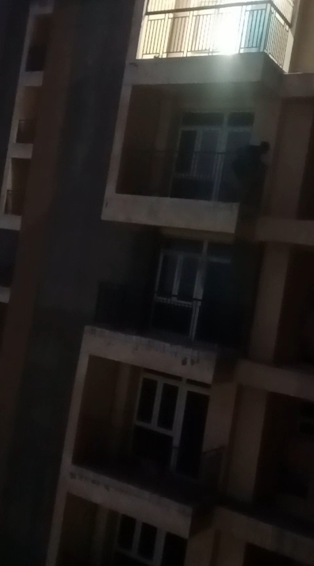 ग्रेटर नोएडा 14वीं मंजिल की बालकनी से नीचे उतरता दिखा विदेशी नागरिक, वीडियो वायरल होने से मचा हड़कंप ग्रेटर नोएडा 14वीं मंजिल की बालकनी से नीचे उतरता दिखा विदेशी नागरिक, वीडियो वायरल होने से मचा हड़कंप
