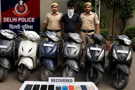 दिल्ली स्कूटी चोरी कर डिलीवरी बॉय को किराये पर देता था, पुलिस के हत्थे चढ़ा आरोपी