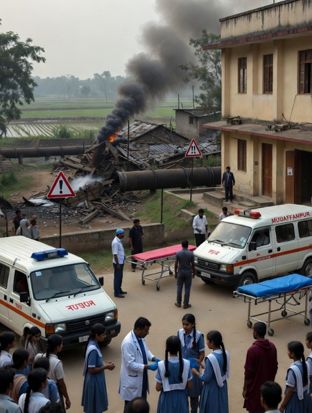 बिहार मुजफ्फरपुर में गैस पाइपलाइन लीक होने से 7 स्कूली छात्राएं बेहोश बिहार मुजफ्फरपुर में गैस पाइपलाइन लीक होने से 7 स्कूली छात्राएं बेहोश