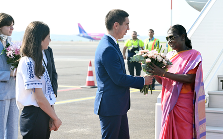 President Murmu arrives in Moldova on historic first-ever visit by Indian Prez President Murmu arrives in Moldova on historic first-ever visit by Indian Prez
