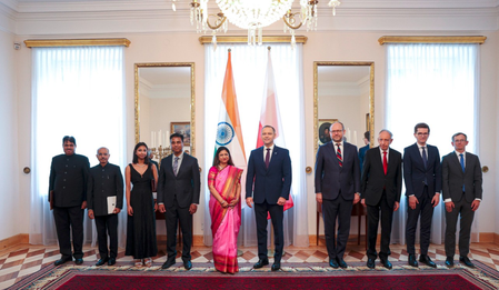 India's Ambassador presents credentials to Poland’s President in traditional ceremony India's Ambassador presents credentials to Poland’s President in traditional ceremony