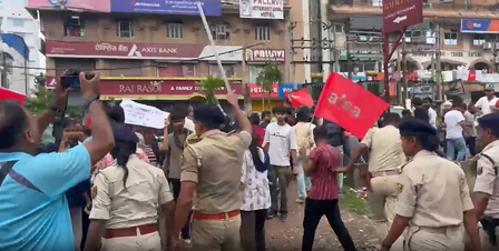 AISA protest in Patna turns violent; police use tear gas, water cannons