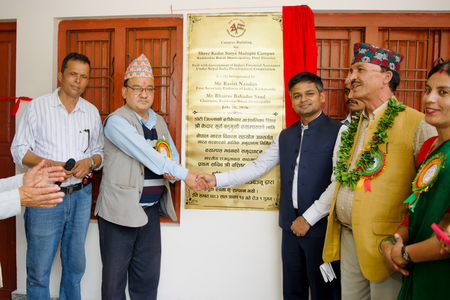 India-funded college building opens, school project begins in Nepal