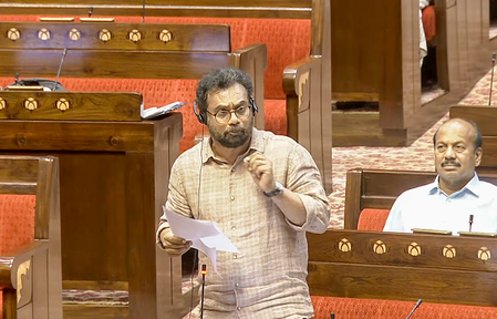 राज्यसभा में उठा एकेजी भवन में पुलिस एंट्री का मुद्दा, माकपा सांसद ने मांगा जवाब