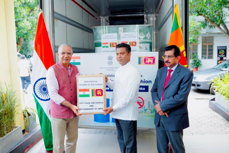 India hands over 500 litres of Technical Malathion to Sri Lanka India hands over 500 litres of Technical Malathion to Sri Lanka