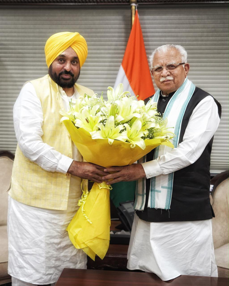पंजाब के सर्वांगीण विकास और कई मुद्दों पर केंद्रीय मंत्री मनोहर लाल से चर्चा हुई सीएम भगवंत मान