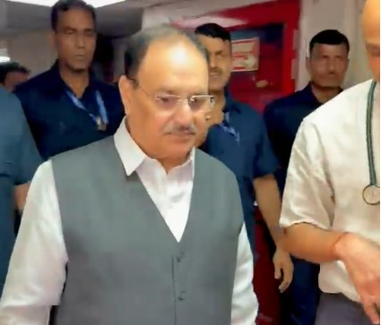 सफल एंजियोप्लास्टी के बाद एम्स से डिस्चार्ज हुए केंद्रीय मंत्री जेपी नड्डा