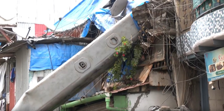 Crane collapses on two houses in Mumbai's Kurla during eviction operation, eight injured