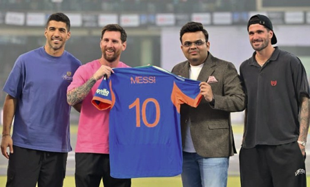 यादों के लिए धन्यवाद, जय शाह ने लियोनेल मेसी को शानदार अंतरराष्ट्रीय करियर के लिए शुभकामना दी यादों के लिए धन्यवाद, जय शाह ने लियोनेल मेसी को शानदार अंतरराष्ट्रीय करियर के लिए शुभकामना दी