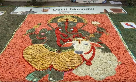 सूरत में सात टन सब्जियों और हरी घास से बनाई गणेश प्रतिमा, उत्सव के बाद 1,000 गायों को खिलाया जाएगा महाप्रसाद सूरत में सात टन सब्जियों और हरी घास से बनाई गणेश प्रतिमा, उत्सव के बाद 1,000 गायों को खिलाया जाएगा महाप्रसाद