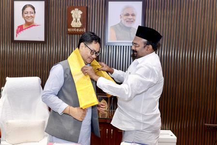 केंद्रीय मंत्री किरेन रिजिजू से मिले तमिलनाडु मंत्री, समुदायों के कल्याण और योजनाओं पर हुई चर्चा