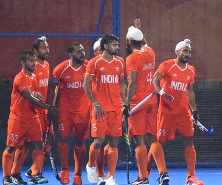 एशियन गेम्स 2026 लगातार चौथी जीत दर्ज कर शान से सेमीफाइनल में भारतीय पुरुष हॉकी टीम, जापान को 2-0 से हराया एशियन गेम्स 2026 लगातार चौथी जीत दर्ज कर शान से सेमीफाइनल में भारतीय पुरुष हॉकी टीम, जापान को 2-0 से हराया