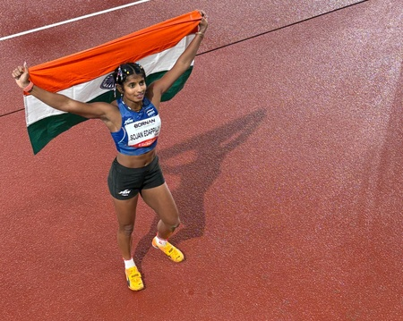 एशियन गेम्स एंसी सोजन ने लॉन्ग जंप में जीता सिल्वर, चौथे स्थान पर रहीं शैली एशियन गेम्स एंसी सोजन ने लॉन्ग जंप में जीता सिल्वर, चौथे स्थान पर रहीं शैली