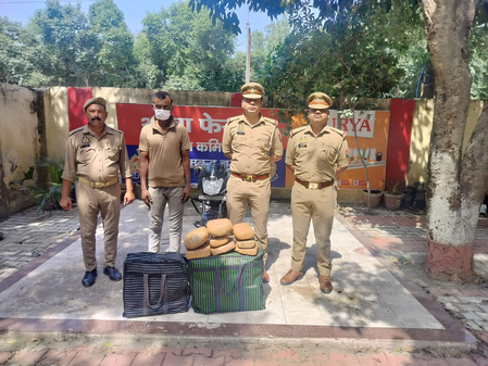 8 लाख कीमत का 41 किलो 400 ग्राम गांजा बरामद, तस्करी के आरोप में युवक गिरफ्तार