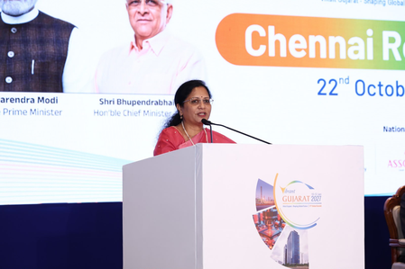 वाइब्रेंट गुजरात ग्लोबल समिट 2027 चेन्नई रोड शो में निवेश, सेमीकंडक्टर और औद्योगिक सहयोग पर जोर वाइब्रेंट गुजरात ग्लोबल समिट 2027 चेन्नई रोड शो में निवेश, सेमीकंडक्टर और औद्योगिक सहयोग पर जोर