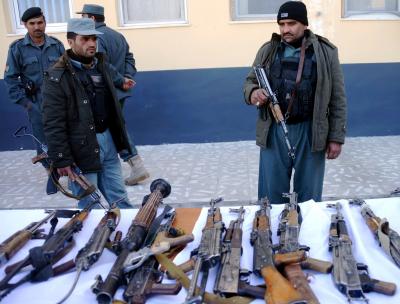 Afghan police seize large cache of weapons Afghan police seize large cache of weapons
