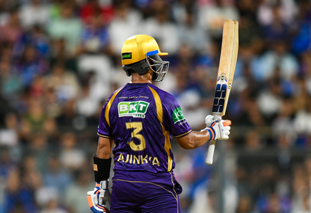 आईपीएल 2026 रहाणे, रघुवंशी का अर्धशतक, केकेआर ने मुंबई इंडियंस को दिया 221 रन का लक्ष्य