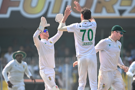 गुवाहाटी टेस्ट  मार्को जानसेन ने लगाया छक्का, साउथ अफ्रीका के पास 314 रन की लीड