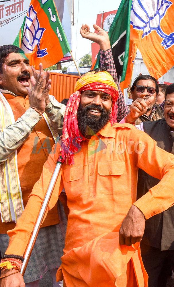 BJP Workers Celebrate Election Victory
