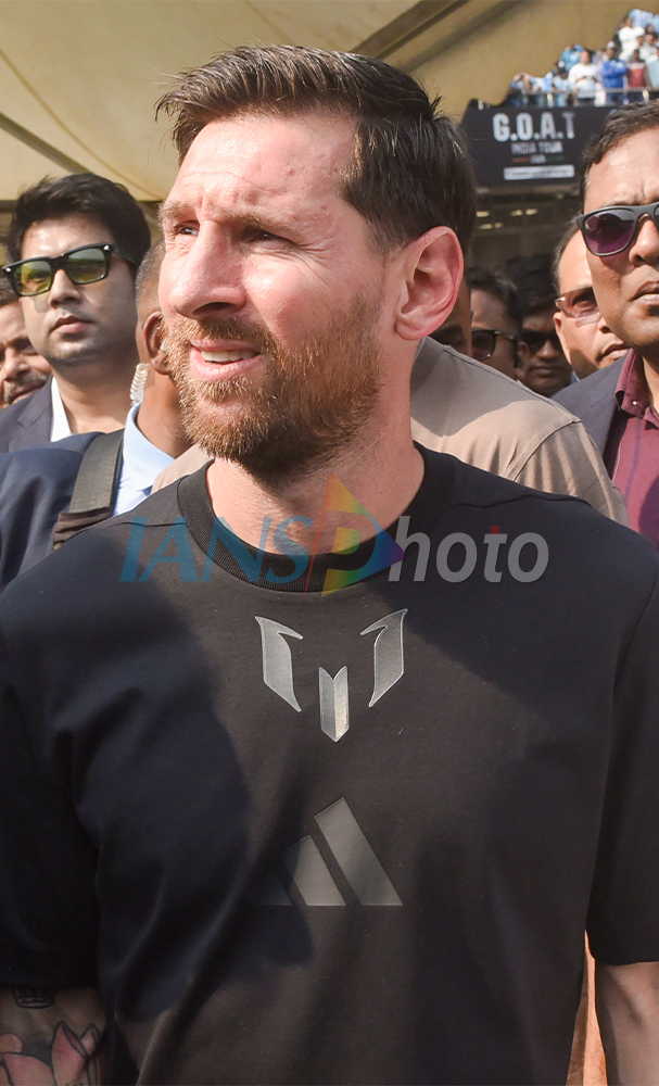 Lionel Messi at Salt Lake Stadium in Kolkata