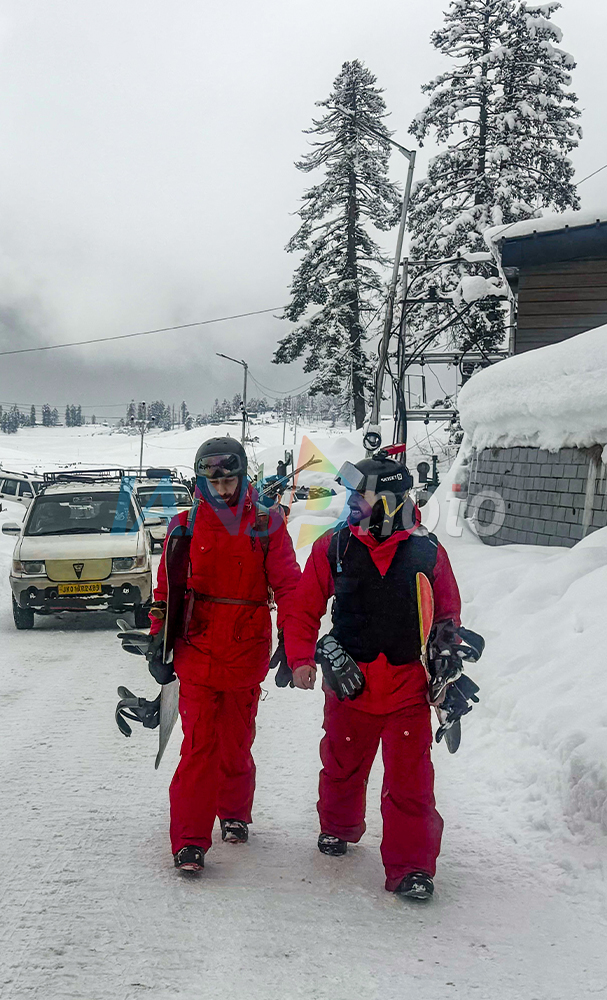 Fresh Snowfall Blankets Hill Station in White