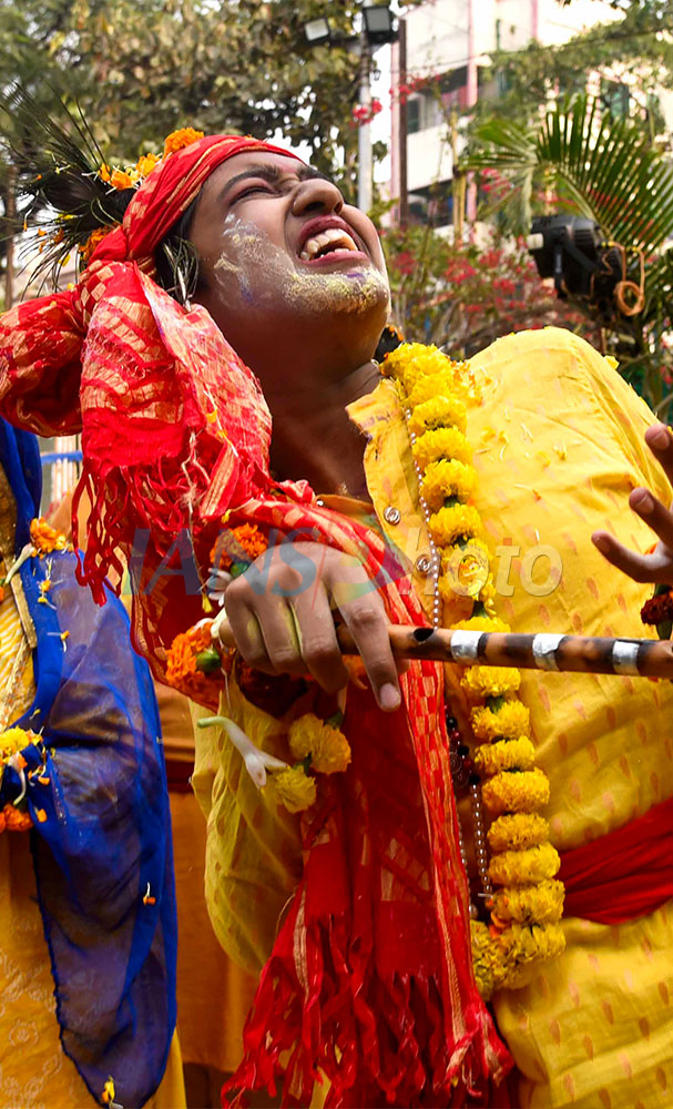 Specially abled children celebrate Basanta Utsab