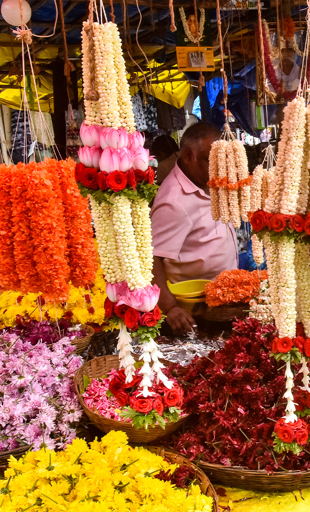 People Shop for Ugadi festival in Bengaluru