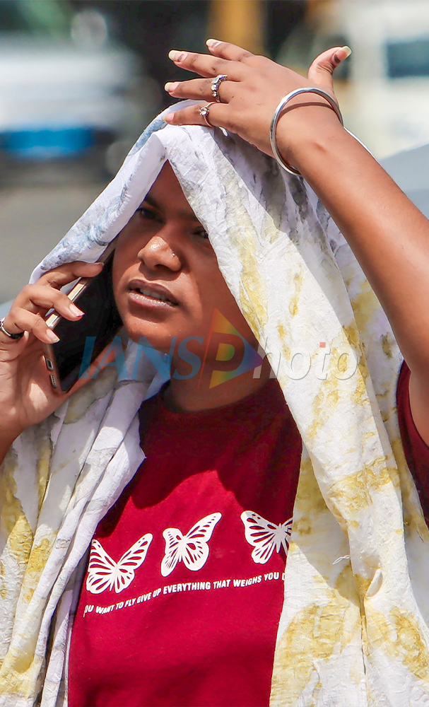 People are protecting themselves from the scorching heat and heatwaves.